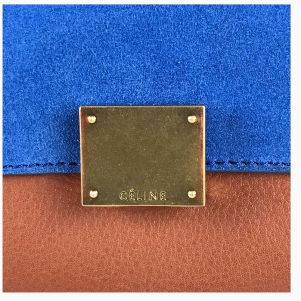 Authentic Celine Tri-coloured trapeze bag - Picture 11 of 16